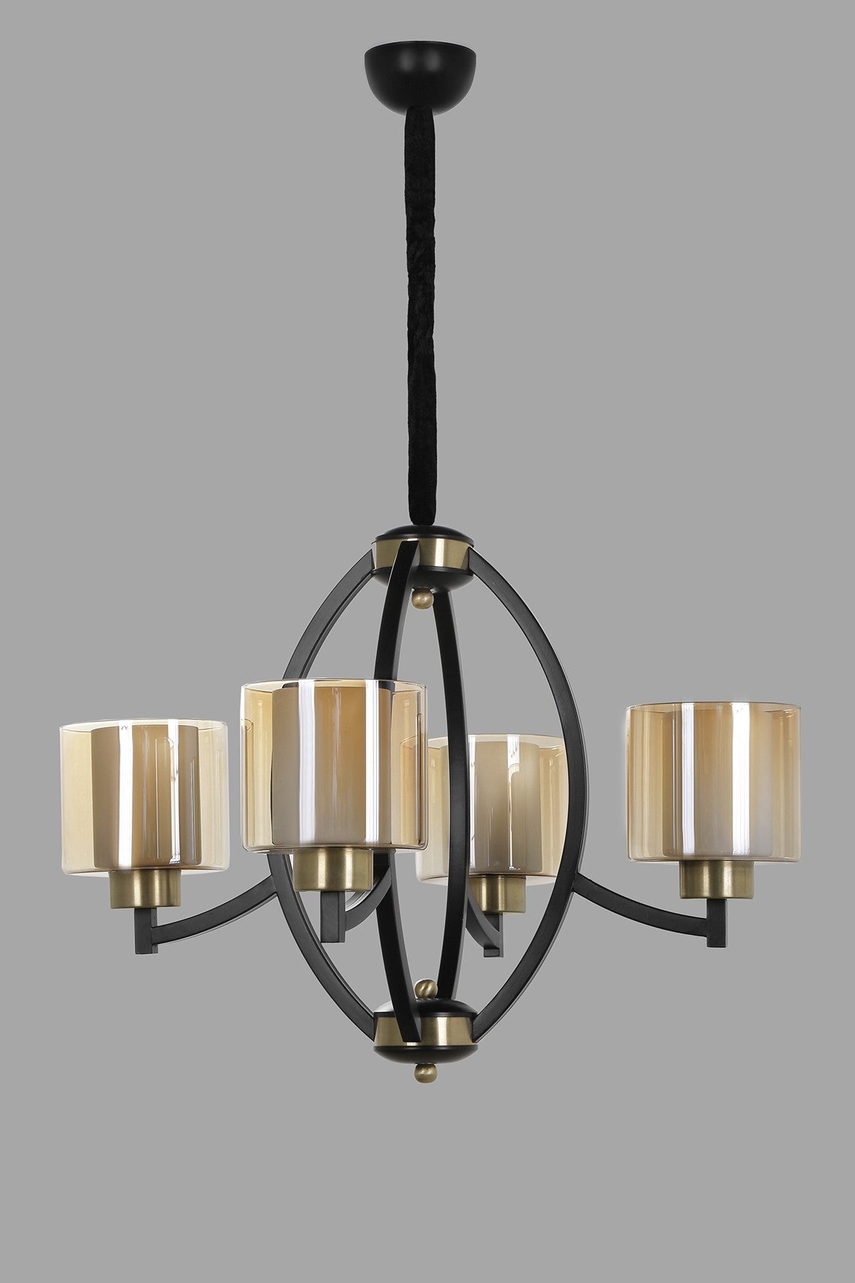 Candeeiro de Teto – 60 cm – Vintage – Metal e Vidro