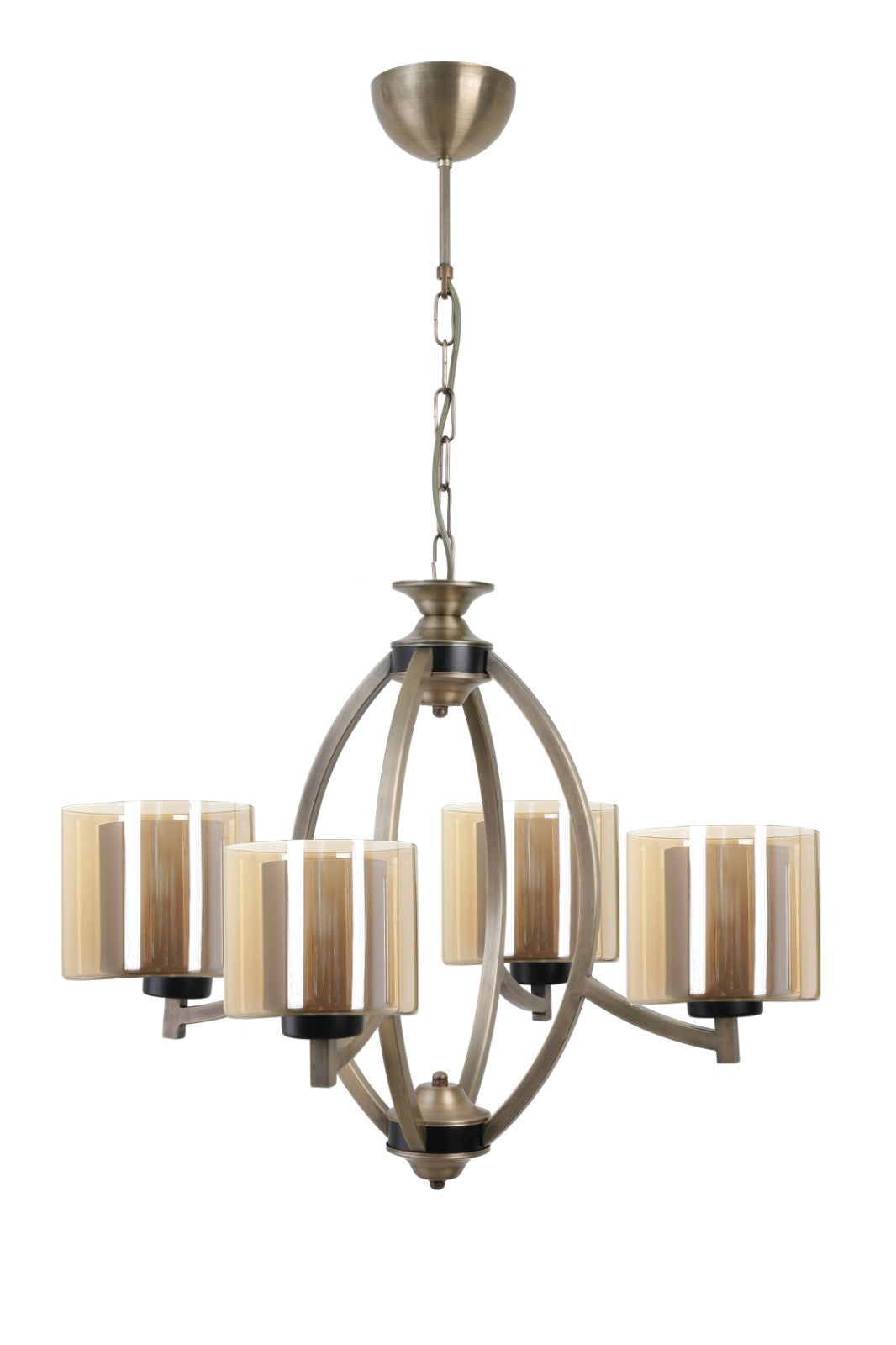 Candeeiro de Teto – 60 cm – Vintage – Metal e Vidro