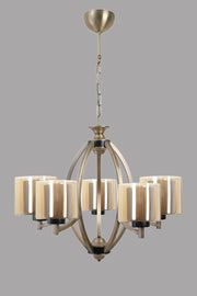 Candeeiro de Teto – 60 cm de diâmetro – Vintage – Metal e Vidro