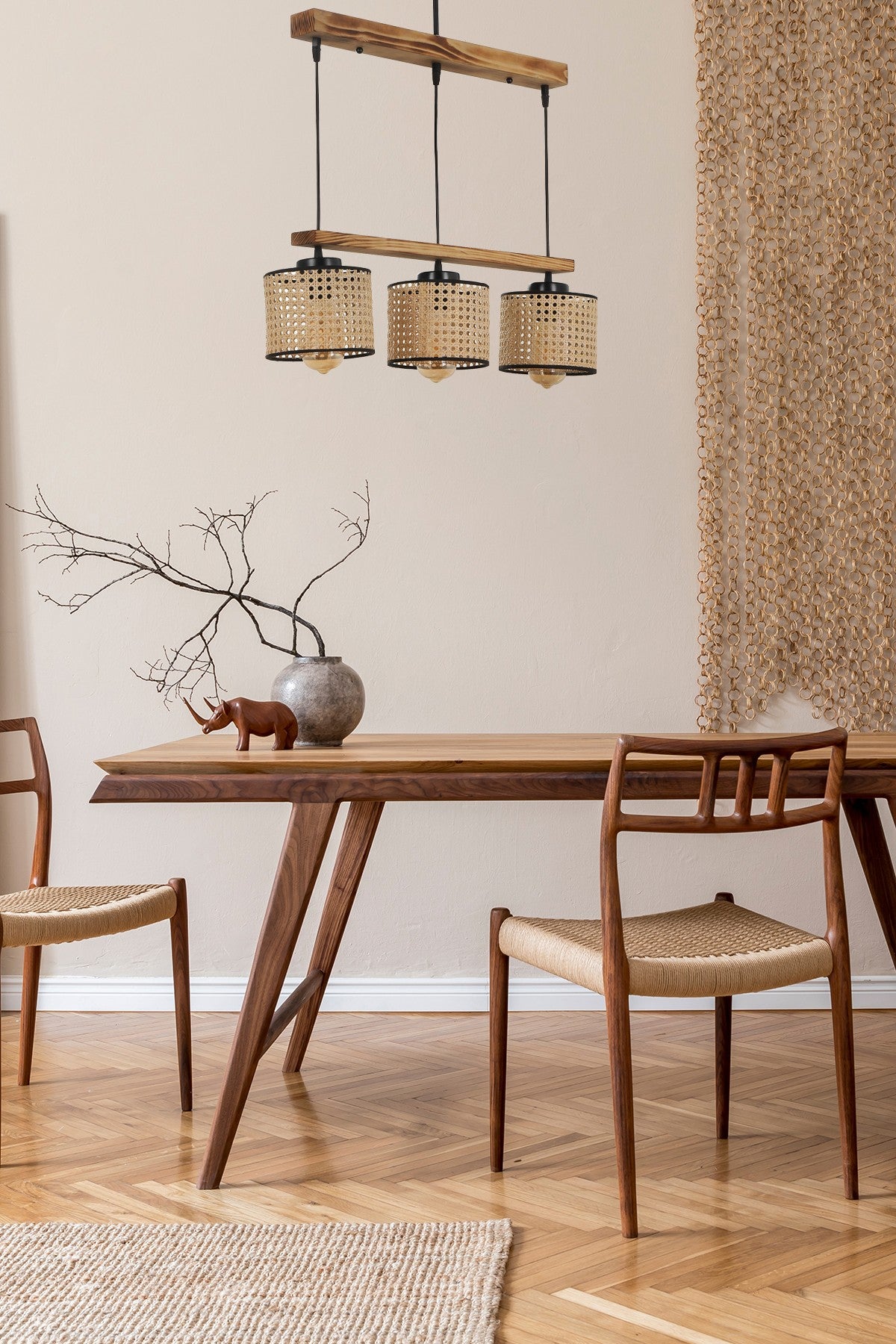 Candeeiro de Teto – 15 cm diâmetro – colorido – madeira e vidro