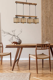 Candeeiro de Teto – 80 cm – Vintage – Madeira