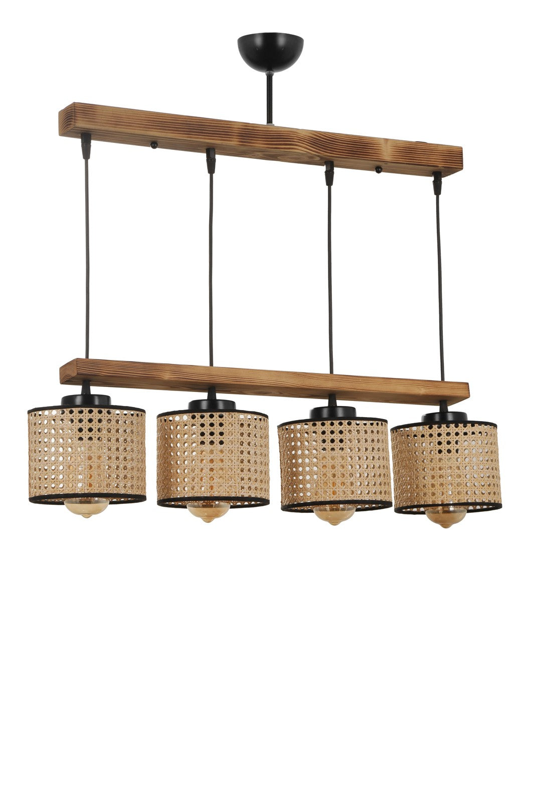 Candeeiro de Teto – 80 cm – Vintage – Madeira