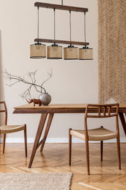 Candeeiro de Teto – 80 cm x 15 cm – Vintage – Madeira