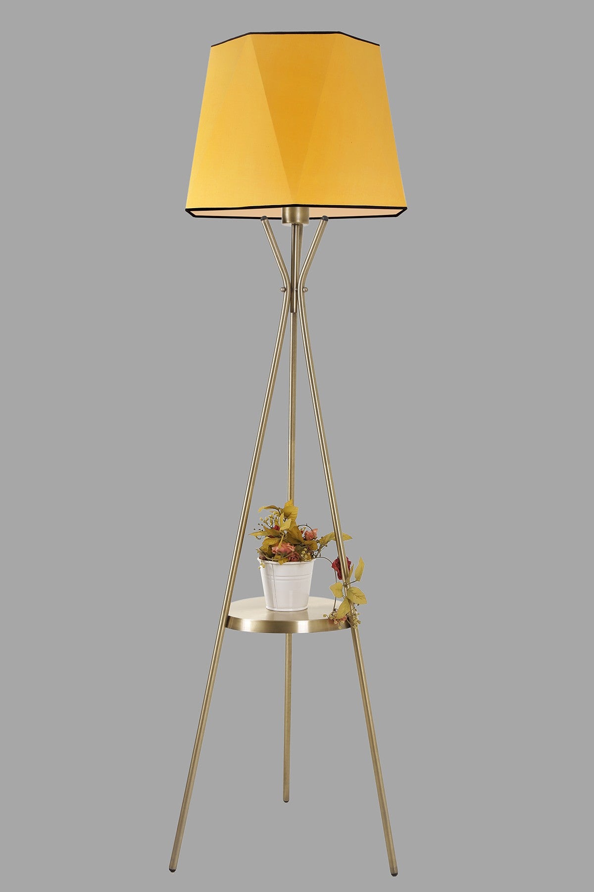 Candeeiro de Pé – 165 cm – Mostarda – Metal