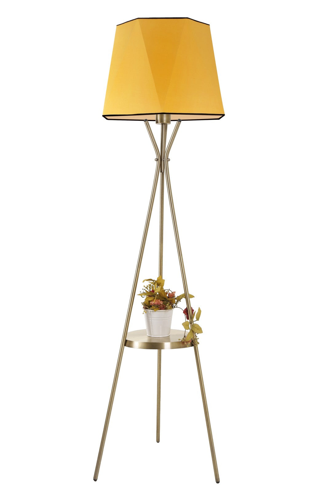 Candeeiro de Pé – 165 cm – Mostarda – Metal