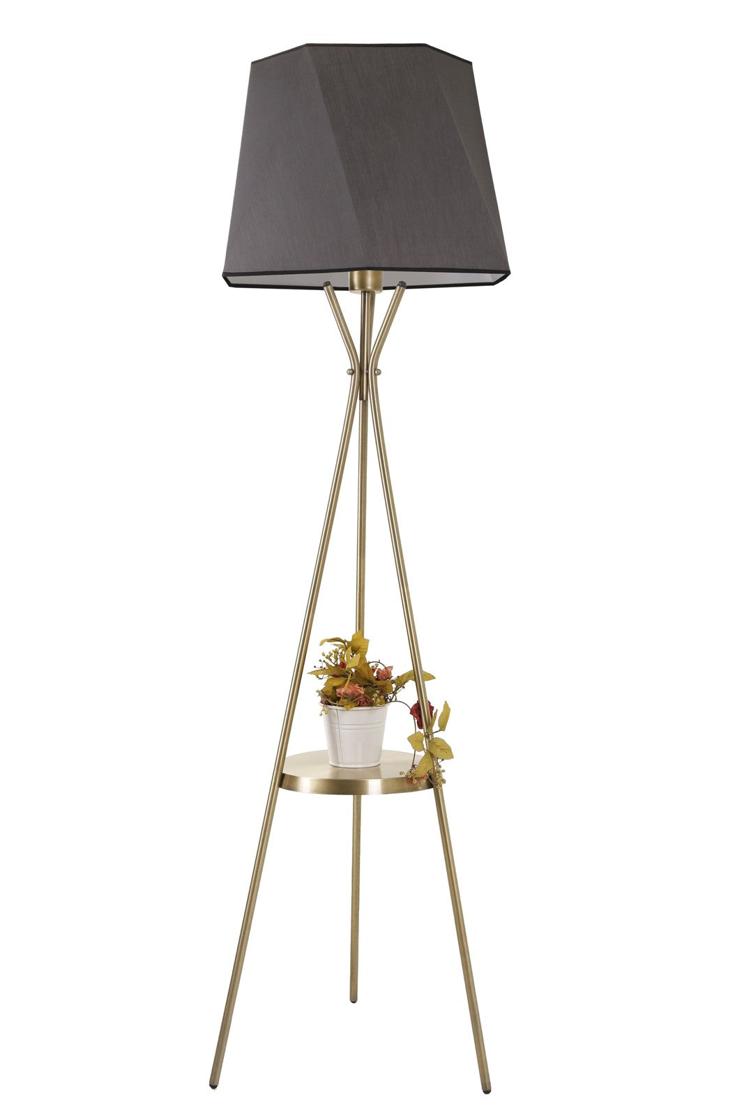 Candeeiro de Pé – 165 cm – Cinza – Metal