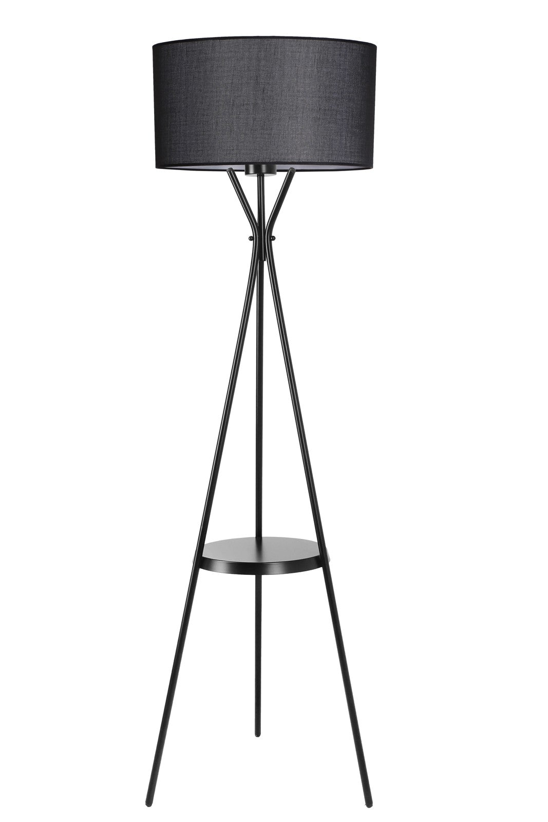 Candeeiro de Pé de Metal – 158 cm – Preto