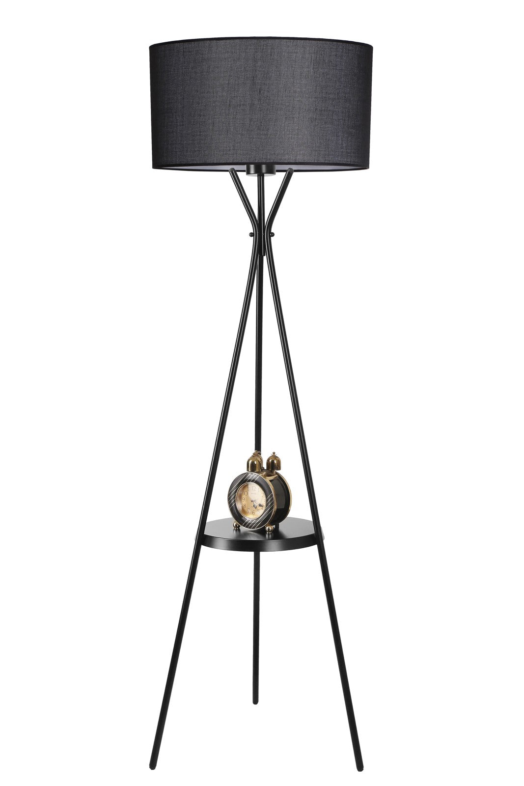 Candeeiro de Pé de Metal – 158 cm – Preto