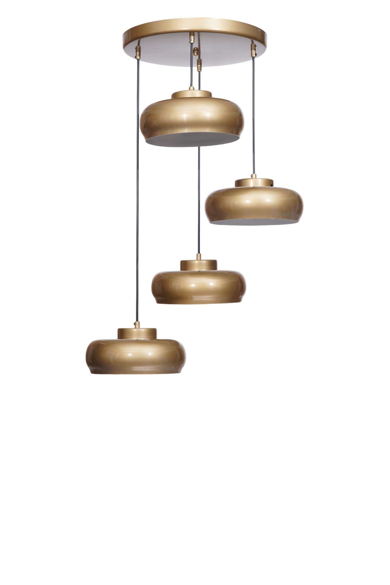 Candeeiro de Teto – Altura Ajustável 21-70 cm – Dourado – Metal