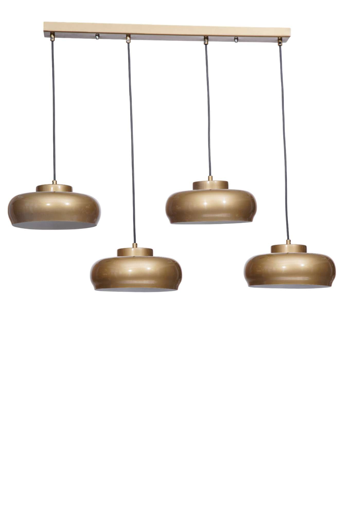 Candeeiro de Teto – altura ajustável de 21 a 70 cm – dourado – metal