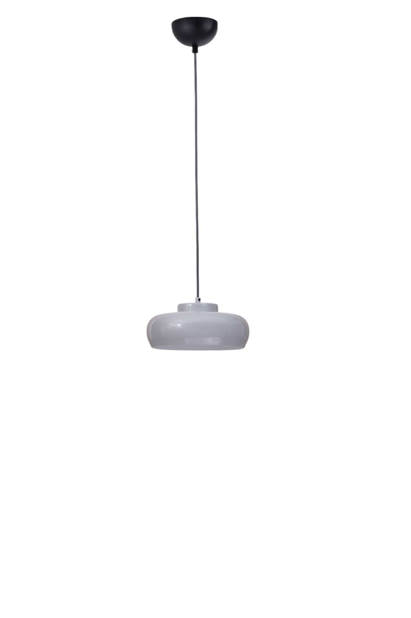 Candeeiro de Teto elegante – Ø25 cm – Cinza e Preto – Metal