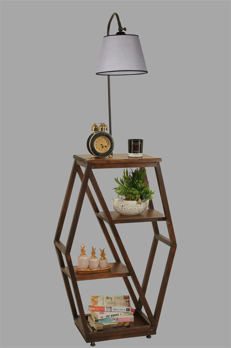 Candeeiro de Pé – 165 cm – Cinza – Metal