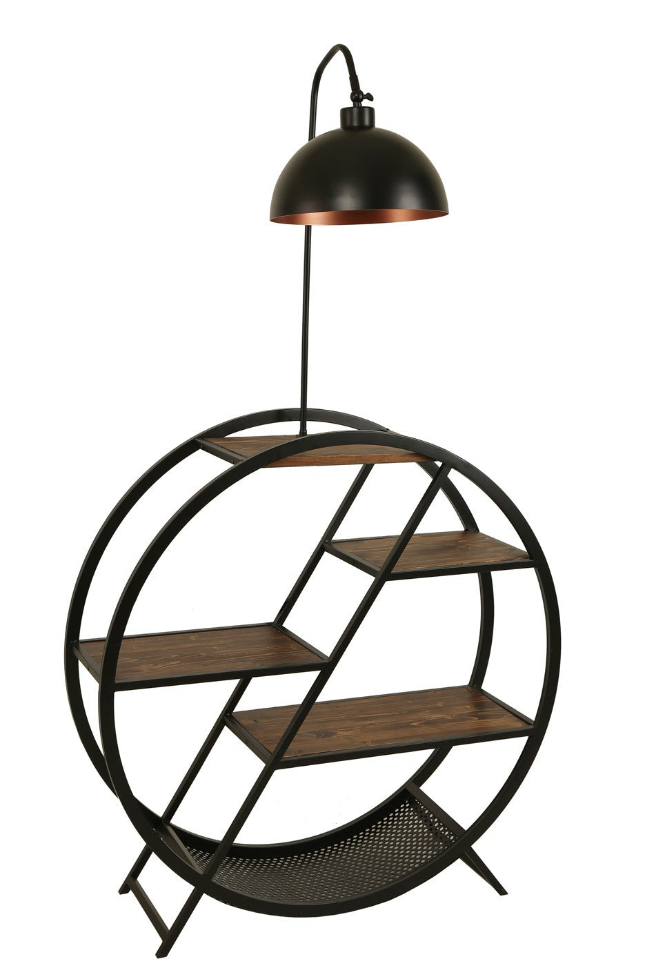 Candeeiro de Pé – 165 cm – Noz – Metal e Madeira de Fir