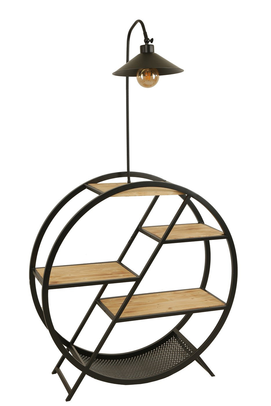 Candeeiro de Pé – 165 cm – Caqui – Metal e madeira de fir