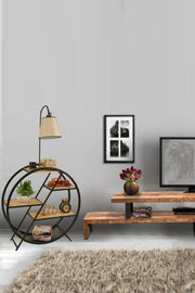 Candeeiro de Pé – 165 cm – Cor vime – Metal e Madeira de Fir