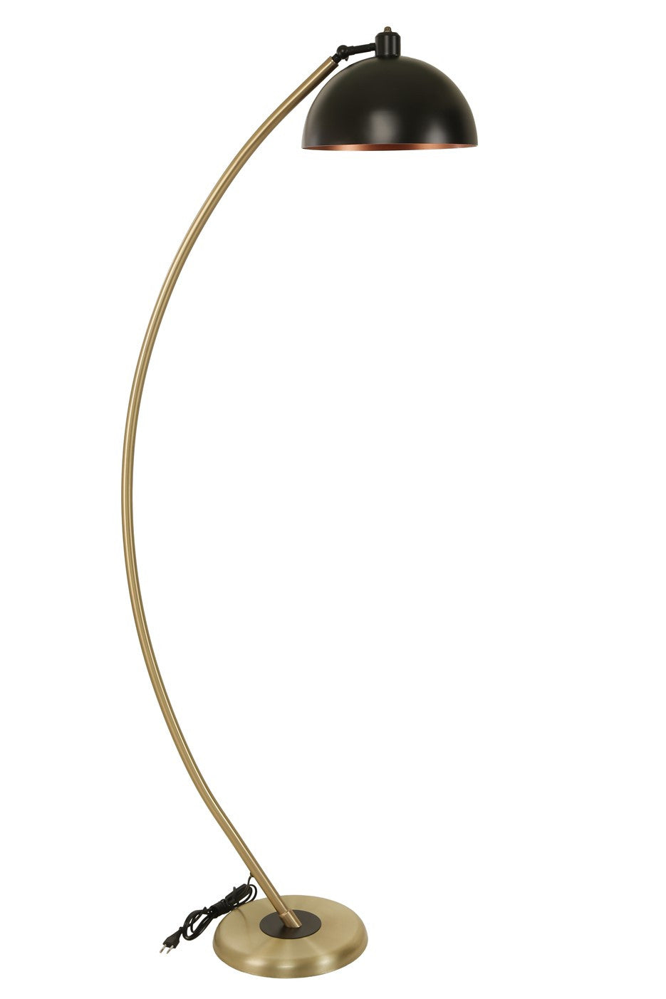 Candeeiro de Pé – 170 cm – Dourado e Preto – Metal