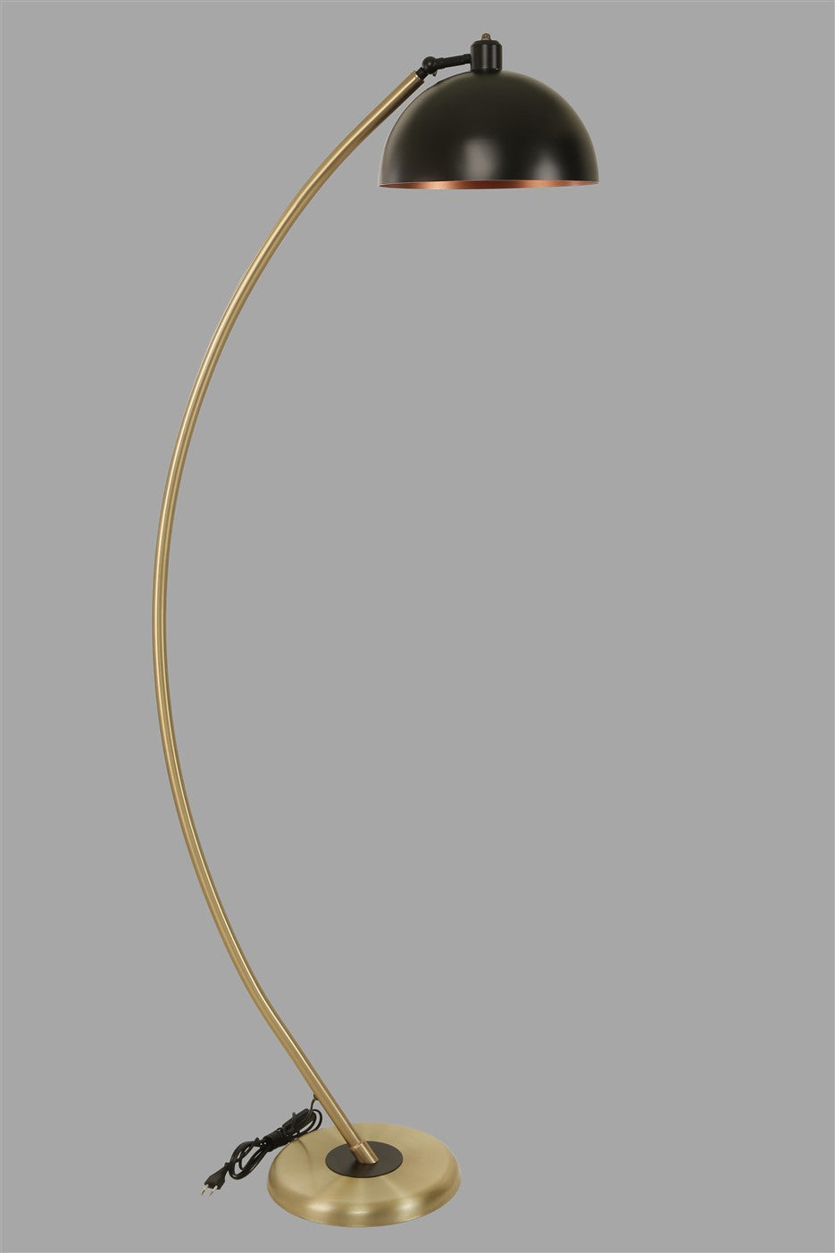 Candeeiro de Pé – 170 cm – Dourado e Preto – Metal