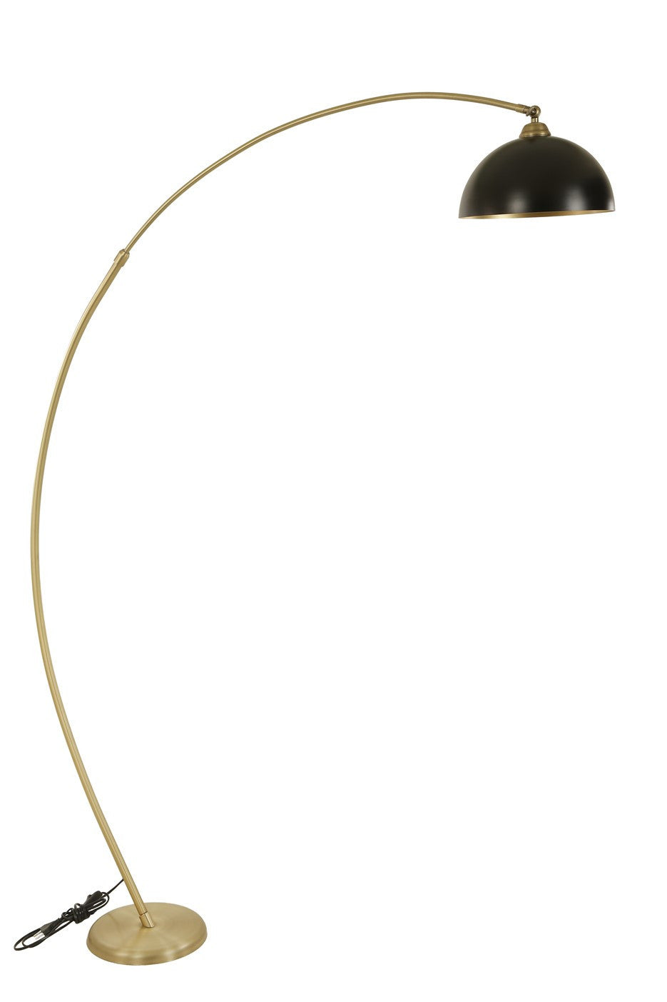 Candeeiro de Pé – 185 cm – Dourado e Preto – Metal
