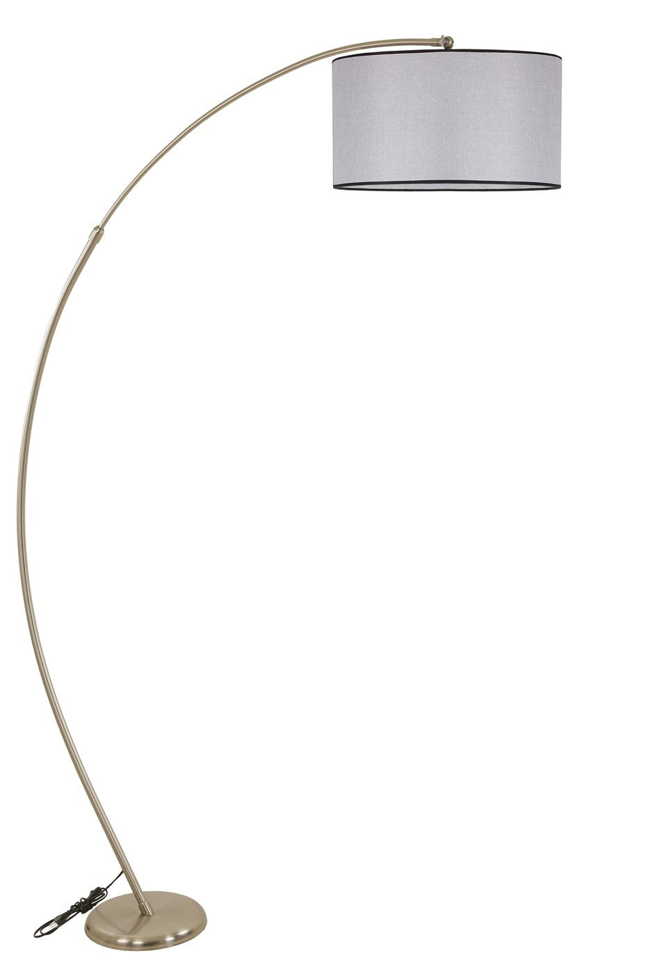 Candeeiro de Pé – 185 cm – Cinza Claro – Metal
