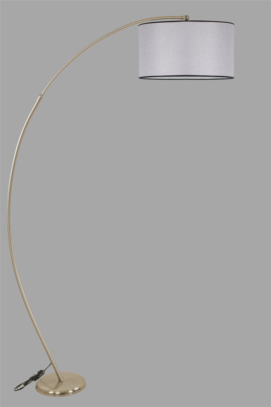 Candeeiro de Pé – 185 cm – Cinza Claro – Metal