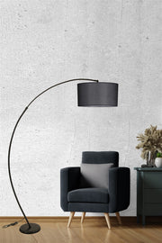 Candeeiro de Pé – Altura Ajustável (85 cm a 185 cm) – Preto – Metal