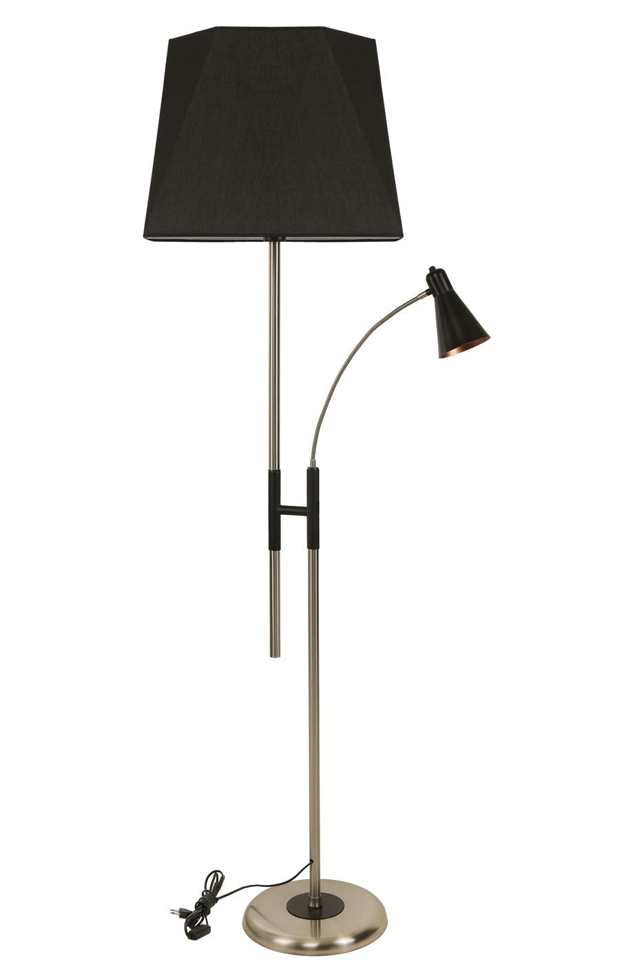 Candeeiro de Pé – 165 cm – Preto – Metal