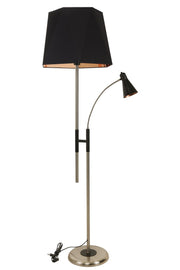 Candeeiro de Pé – 165 cm – Preto e Cobre – Metálico