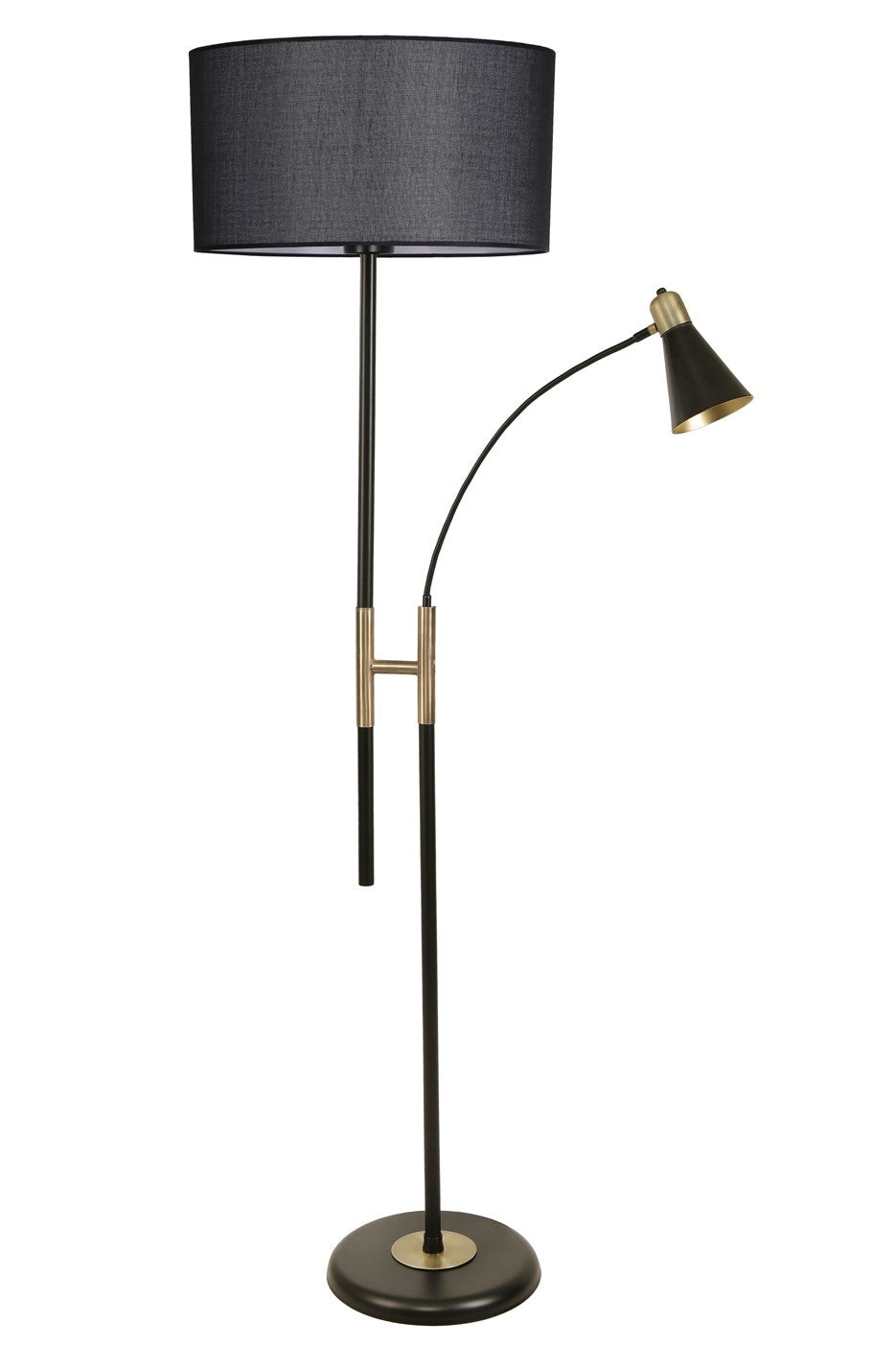 Candeeiro de Pé – 165 cm – Preto – Metal