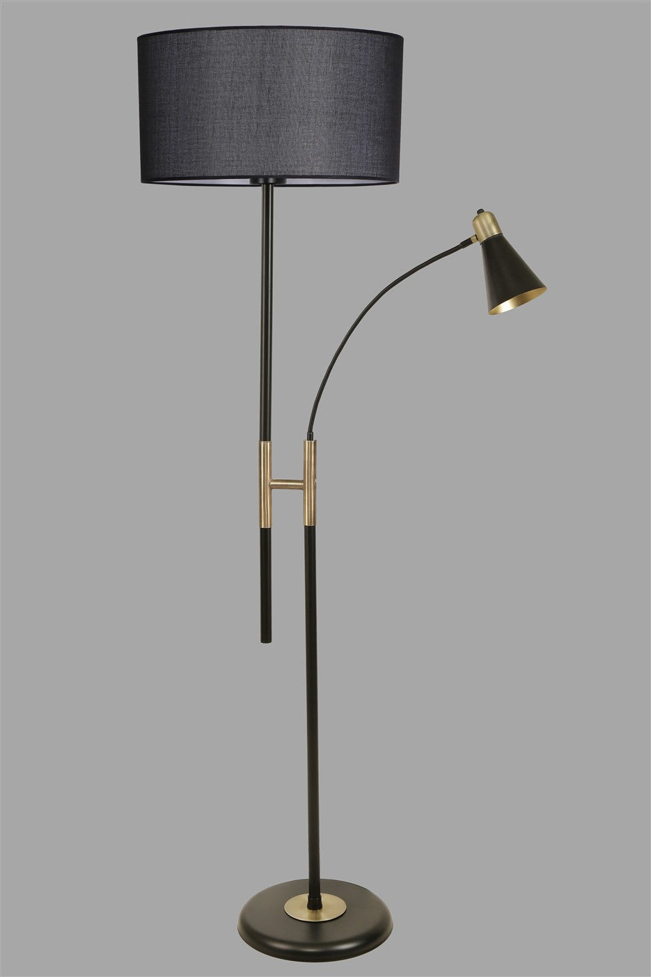 Candeeiro de Pé – 165 cm – Preto – Metal
