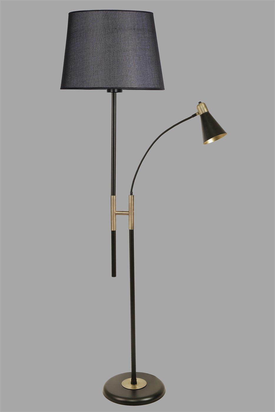 Candeeiro de Pé – 165 cm – Preto – Metal