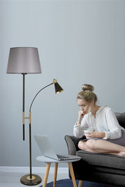 Candeeiro de Pé – 165 cm – Cinza – Metal