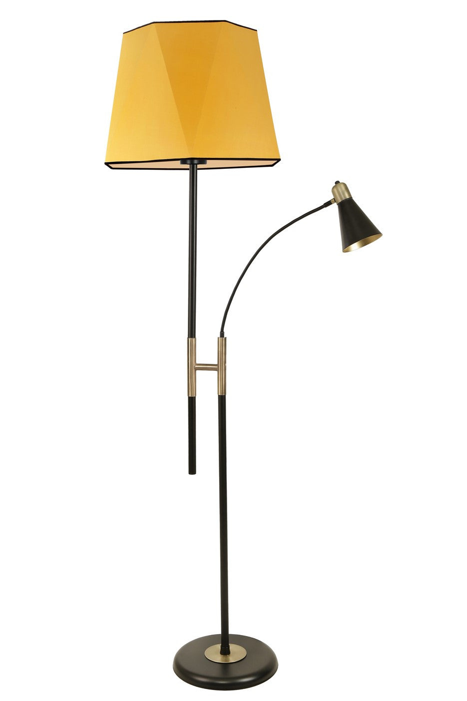 Candeeiro de Pé – 165 cm – Amarelo – Metal