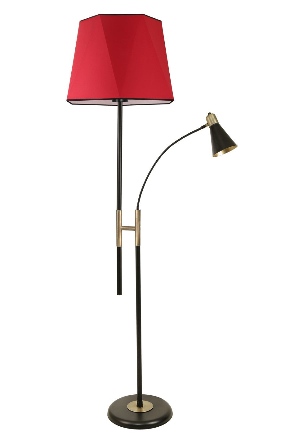 Candeeiro de Pé – 165 cm – Vermelho – Metal