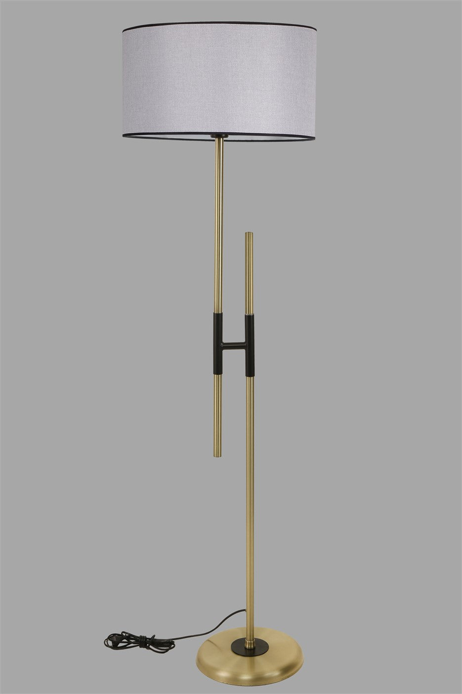 Candeeiro de Pé – 165 cm – Cinza claro – Metal