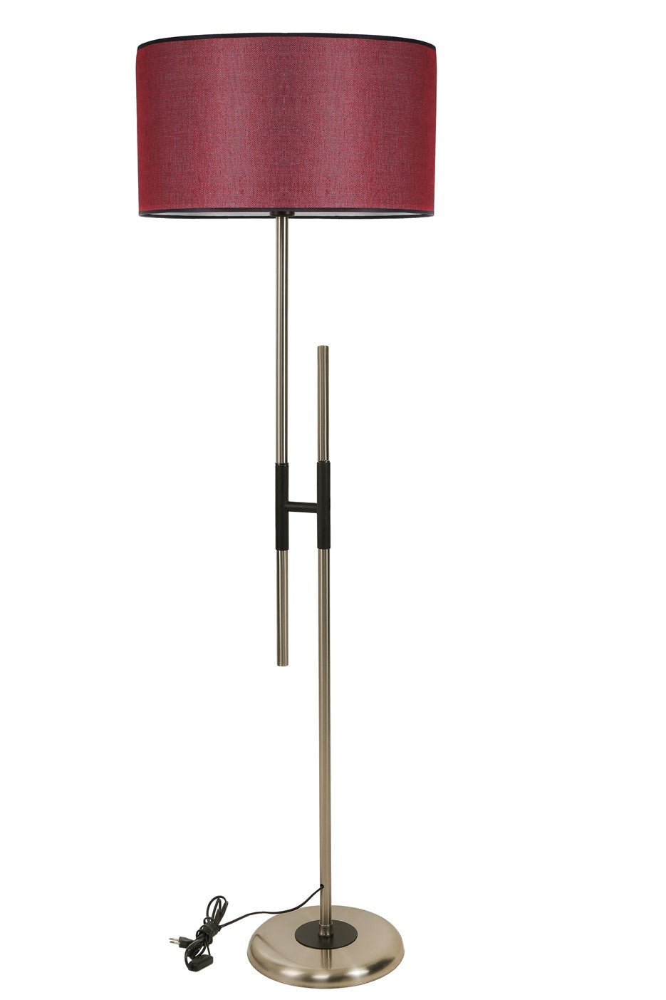 Candeeiro de Pé – 165 cm – Vermelho Bordeaux – Metal