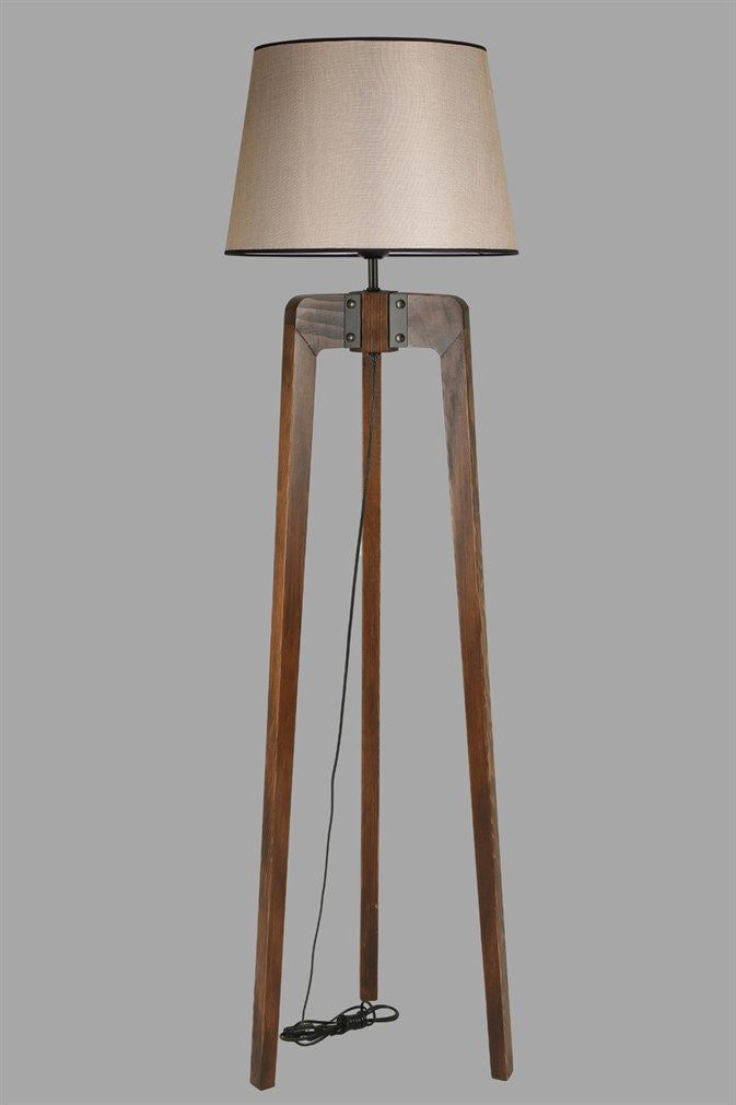 Candeeiro de Pé – 170 cm – Bege – Madeira de Fir