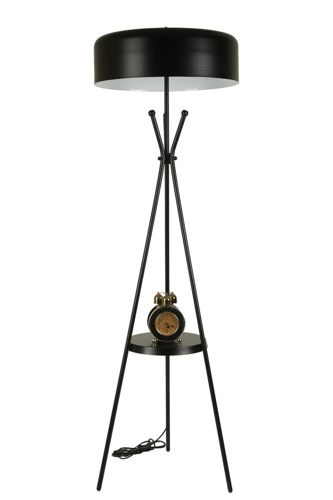 Candeeiro de Pé – 165 cm – Preto – Metal