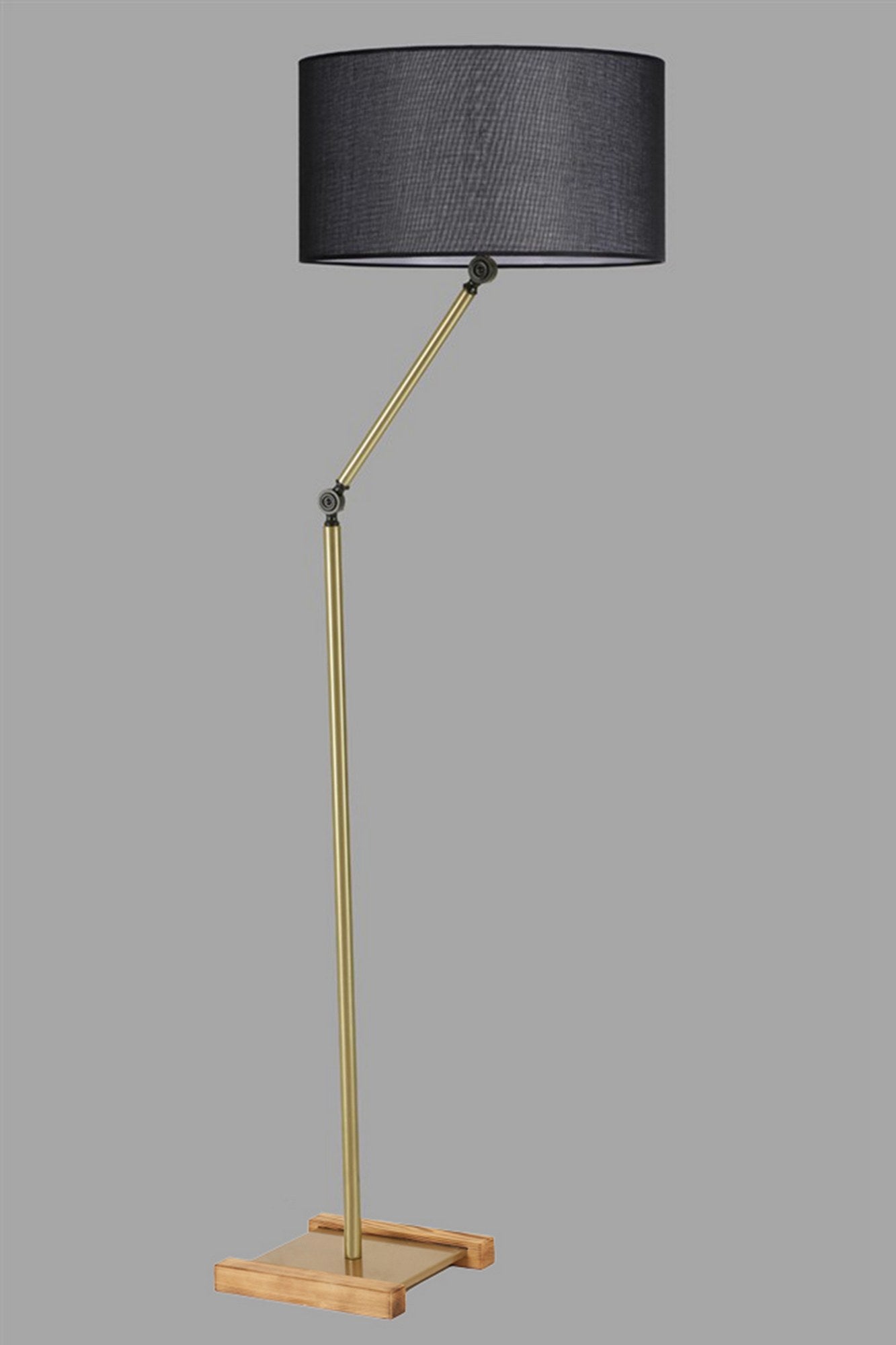 Candeeiro de Pé – 165 cm – Dourado e Preto – Metal