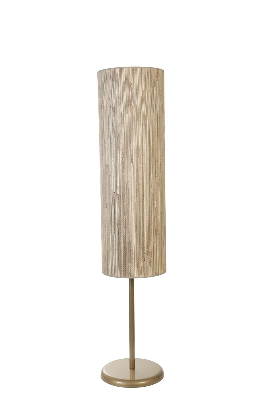 Candeeiro de Pé – 140 cm – Carvalho e Dourado – Metal e Bambu
