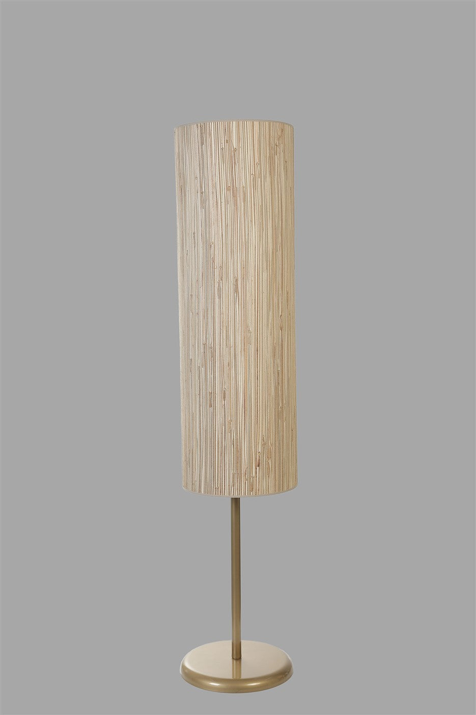 Candeeiro de Pé – 140 cm – Carvalho e Dourado – Metal e Bambu