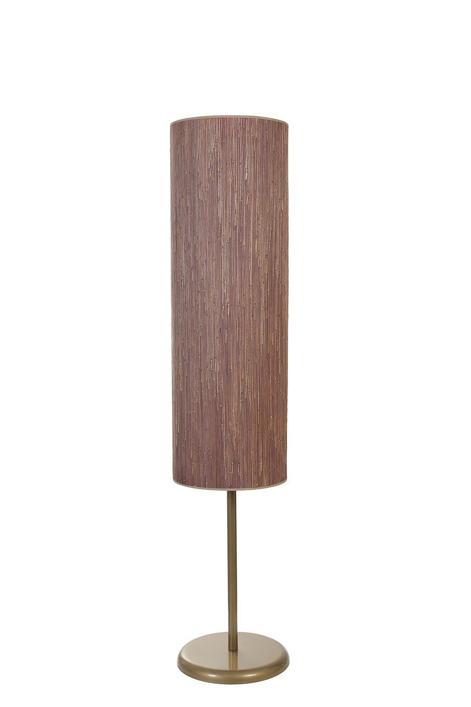 Candeeiro de Pé – 140 cm – Madeira e dourado – Metal e Bambu