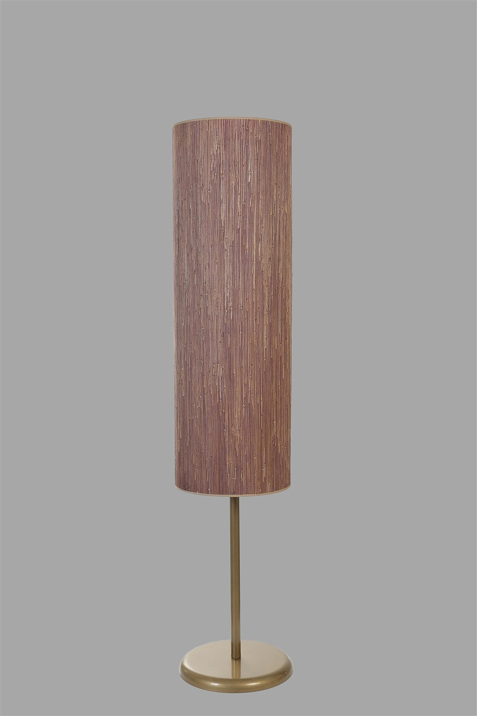 Candeeiro de Pé – 140 cm – Madeira e dourado – Metal e Bambu