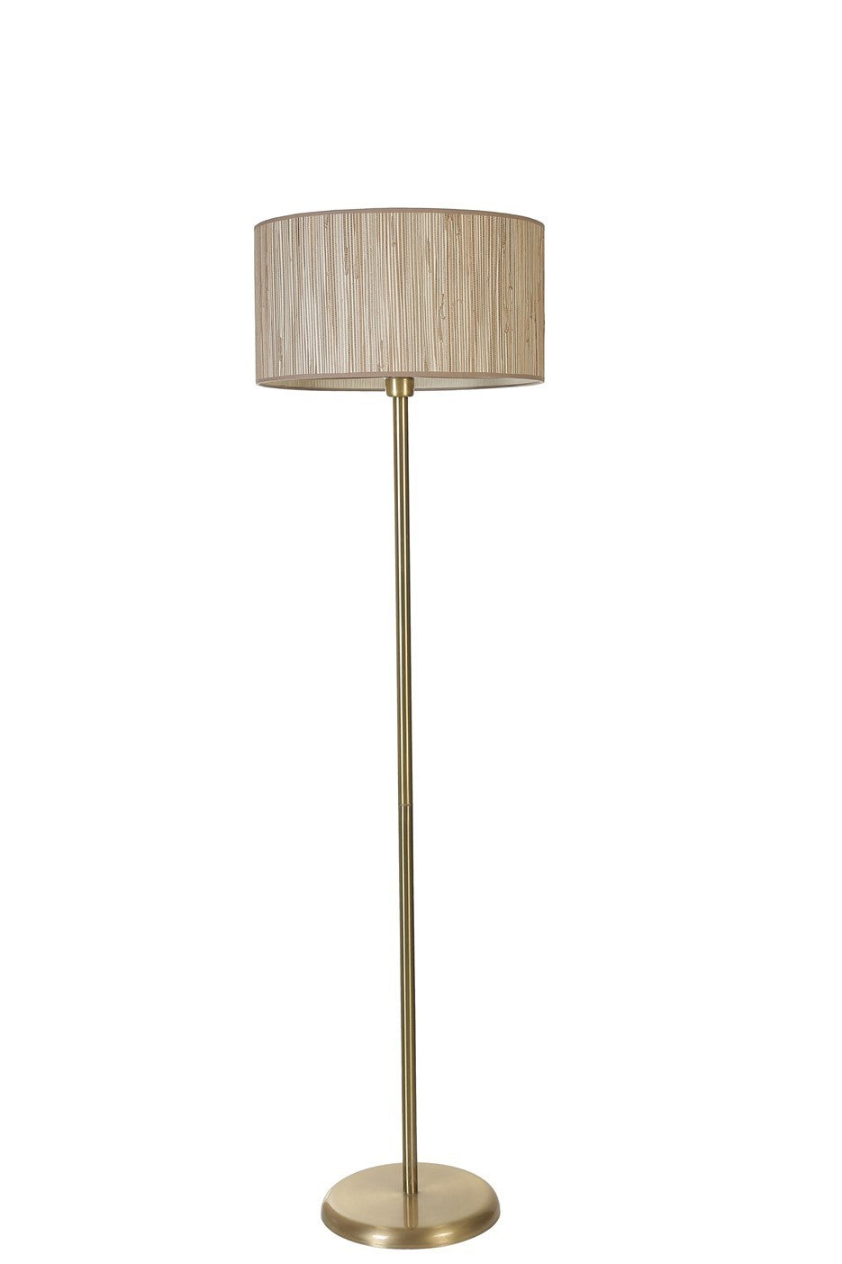 Candeeiro de Pé – 162 cm – Carvalho e Ouro – Metal e Bambu
