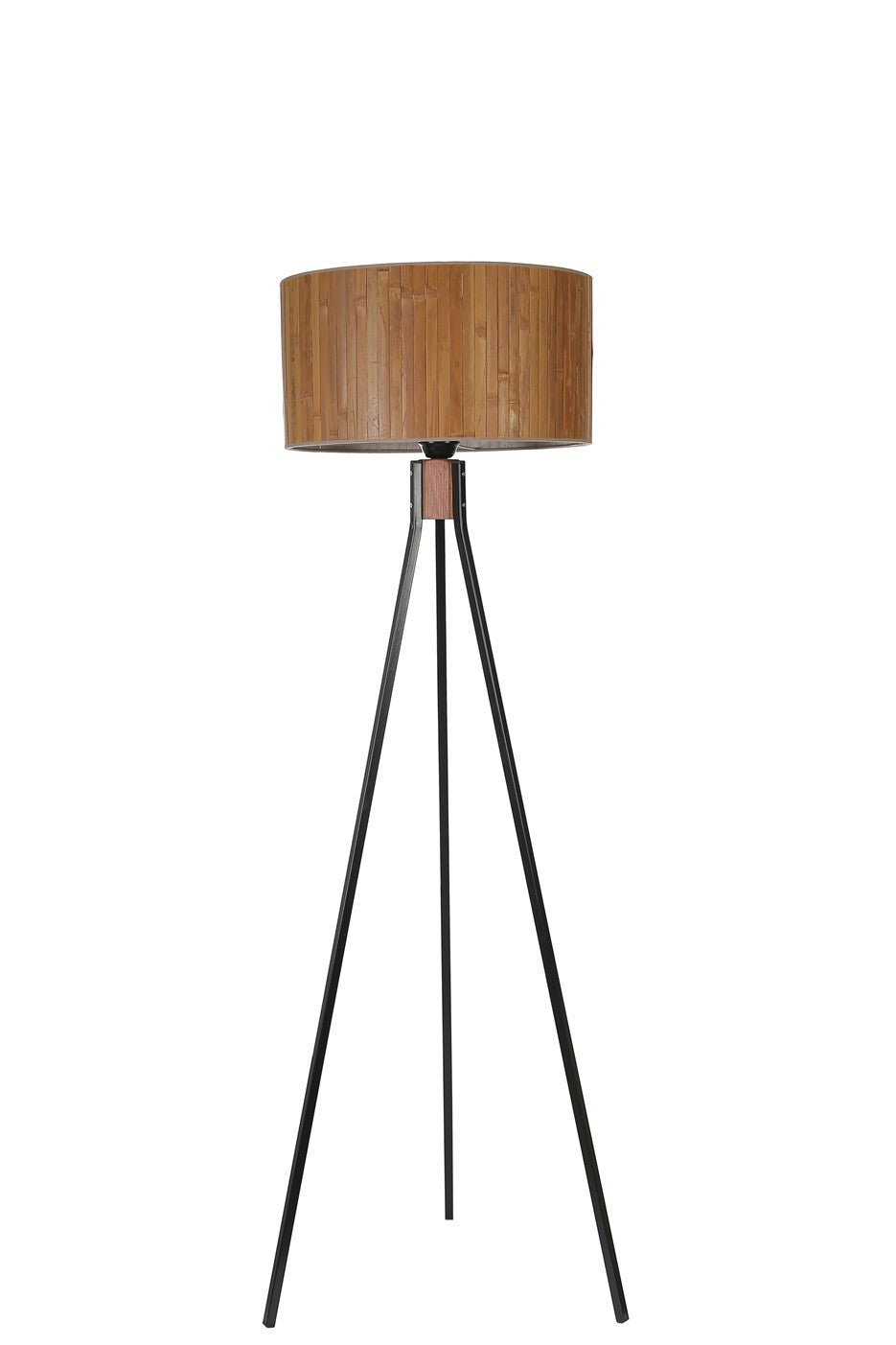 Candeeiro de Pé – 155 cm – Preto – Madeira