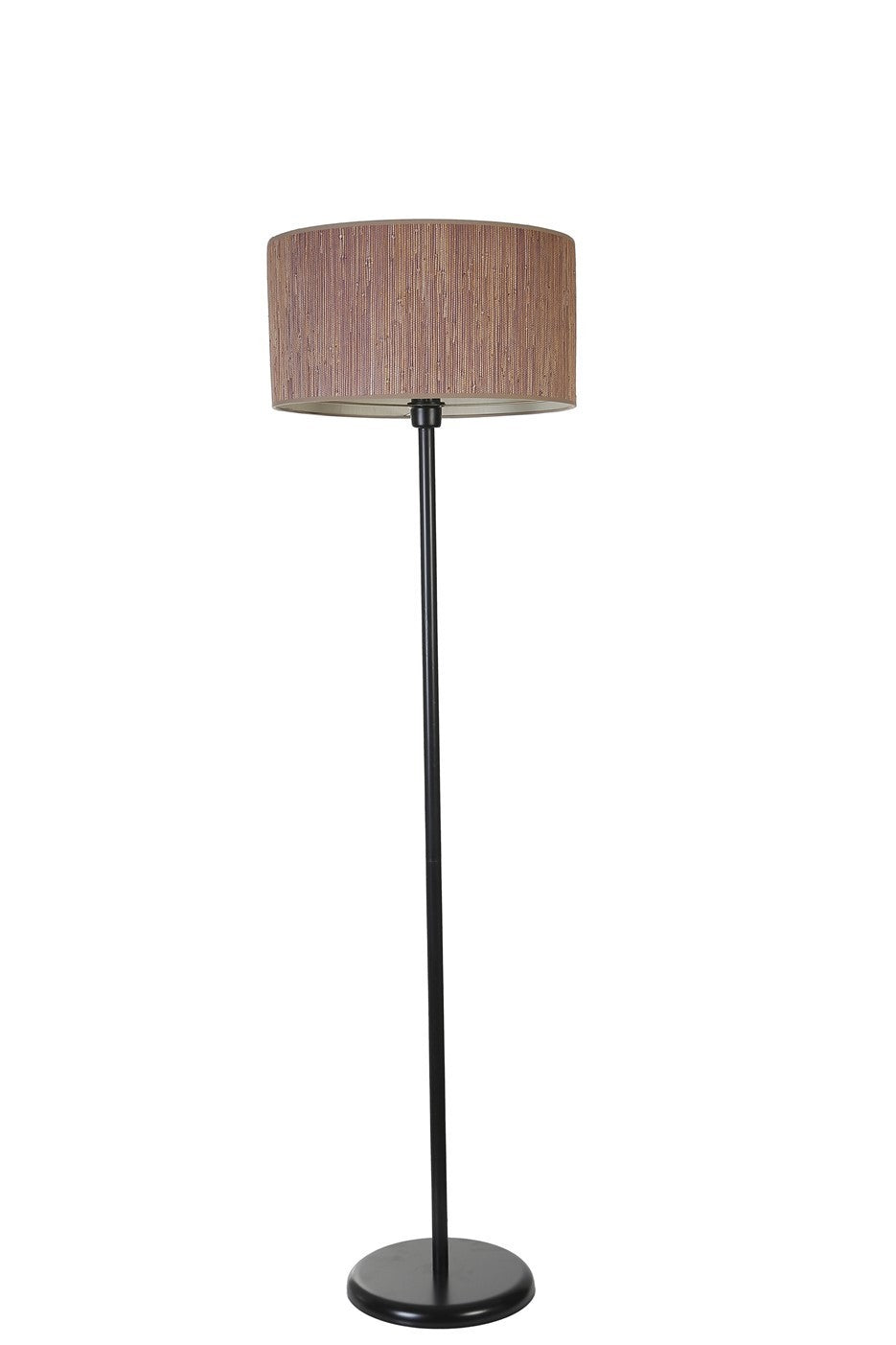 Candeeiro de Pé – 162 cm – Preto – Metal e Bambu