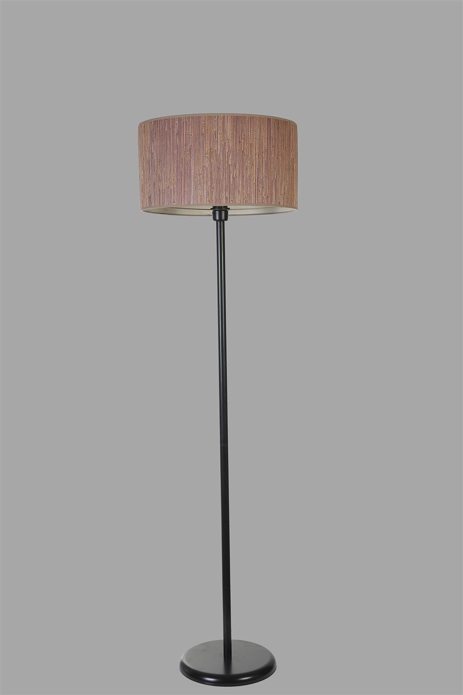 Candeeiro de Pé – 162 cm – Preto – Metal e Bambu