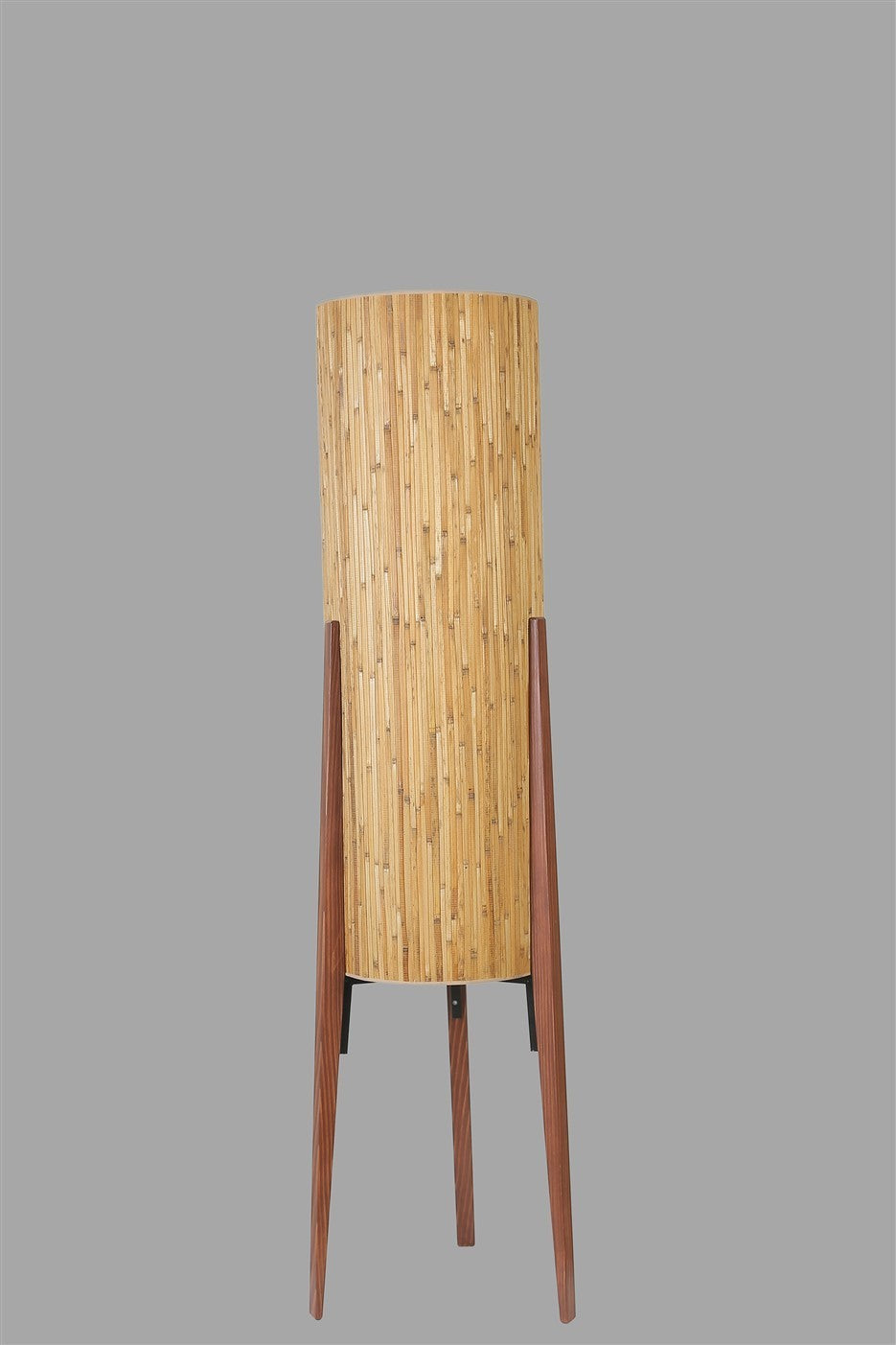 Candeeiro de Pé – 140 cm – Carvalho e Noz – Metal ou Madeira