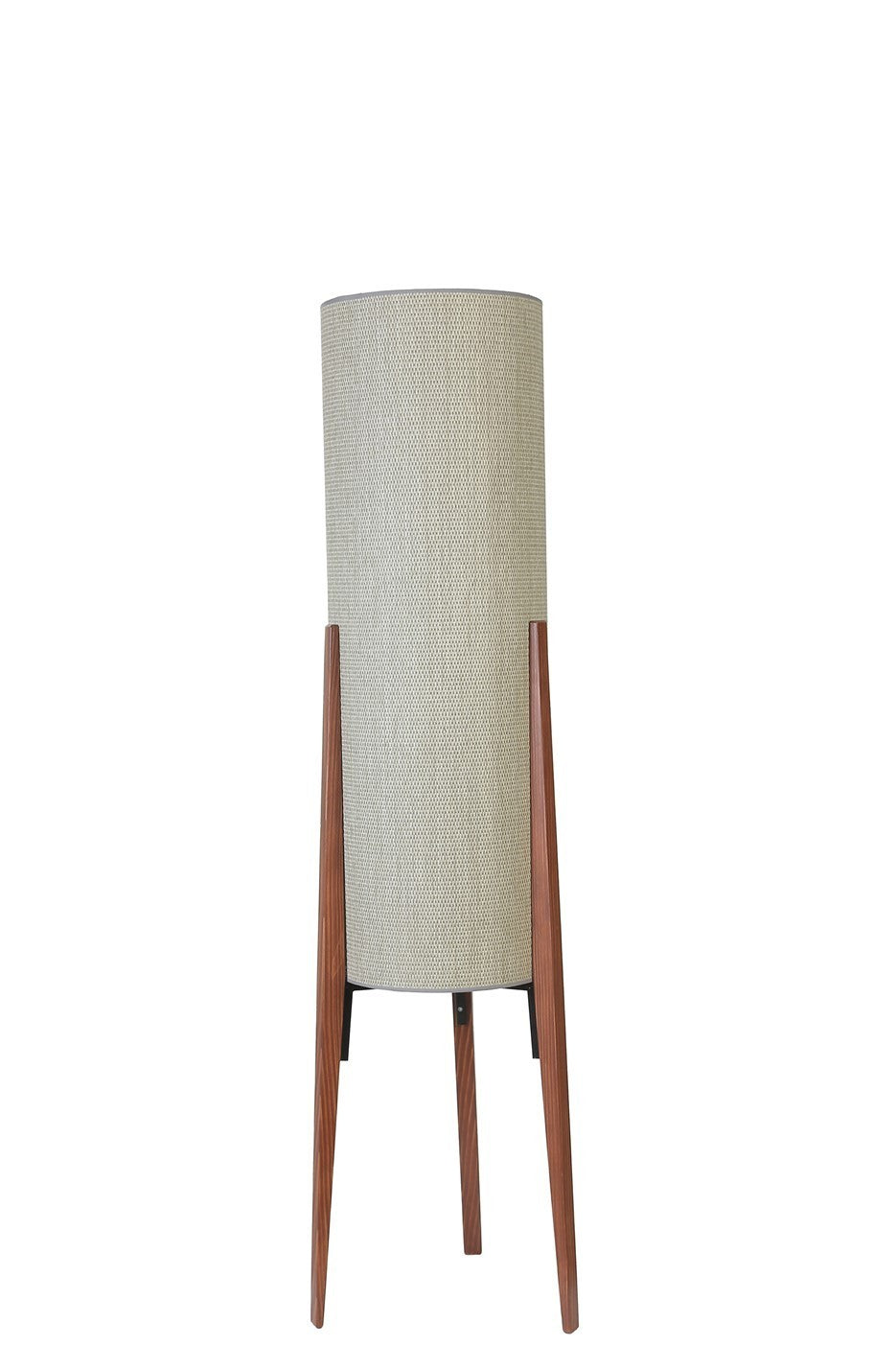 Candeeiro de Pé – 140 cm – Branco e Noz – Metal ou Madeira