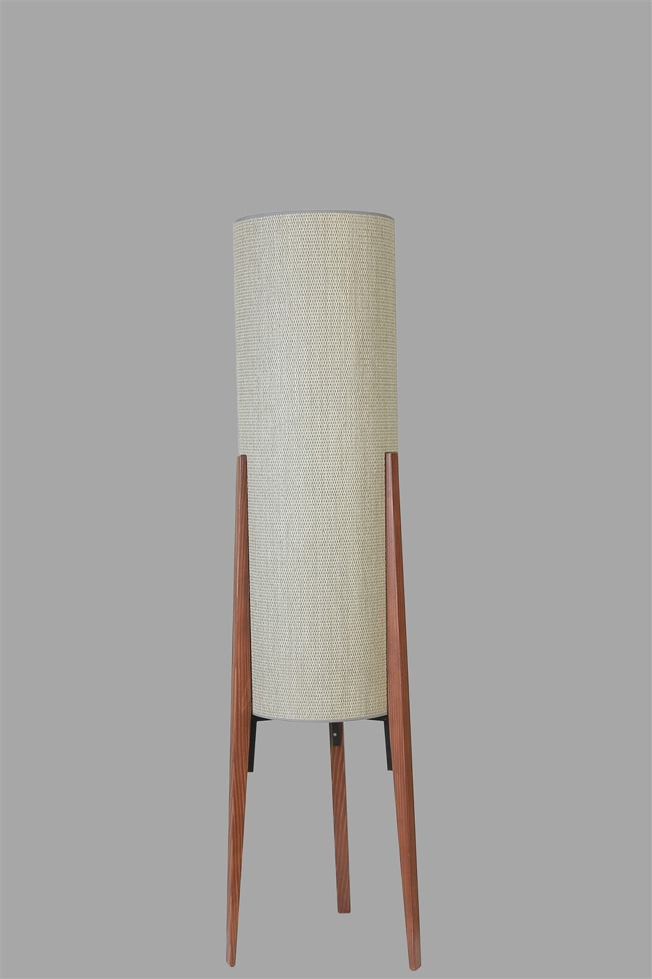 Candeeiro de Pé – 140 cm – Branco e Noz – Metal ou Madeira