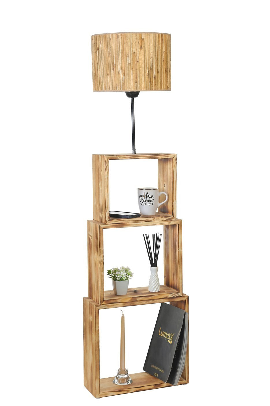 Candeeiro de Pé – 140 cm – Carvalho – Metal ou Madeira